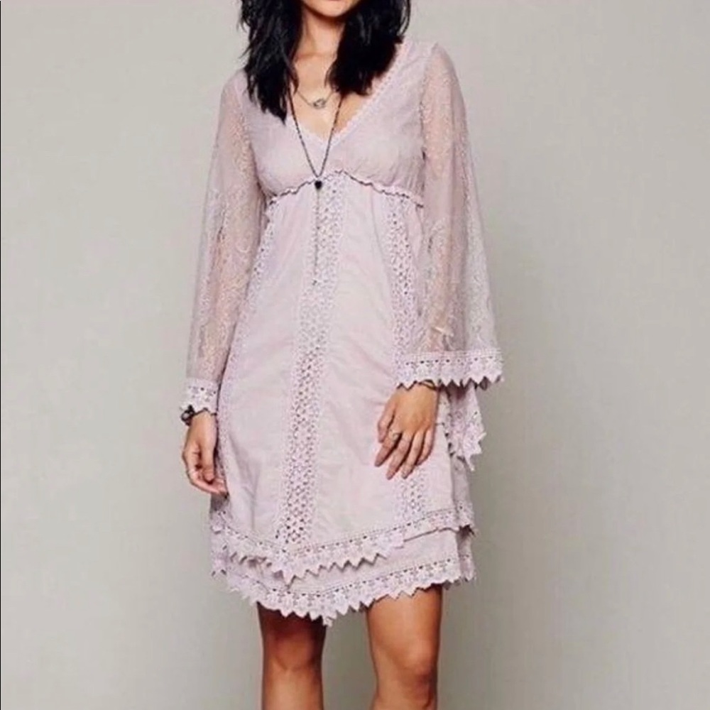 Rare🦄 Free People Lilac/Lavander Lace Dress
